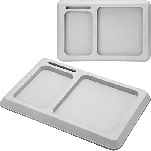 Gray EVA Foam Boat Dash Pad with 2 Compartments - Marine Phone Holder & Organizer