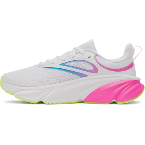 Under Armour Women's Charged+ Rogue 6 Running Shoes White Rebel Pink 8.5
