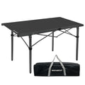 Black 55x27.5x29.9-Inch Foldable Camping Table for 2-6 People with Carry Bag