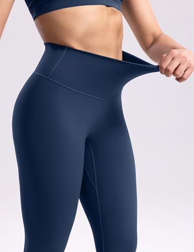 ENERBLOOM Yoga Leggings for Women Hidden Scrunch 25/28 Inches - Navy Blue, Small