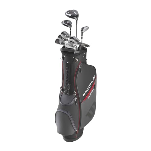Wilson Men's Profile Platinum Complete Golf Club Set - Right Hand, Regular Carry Stand Bag