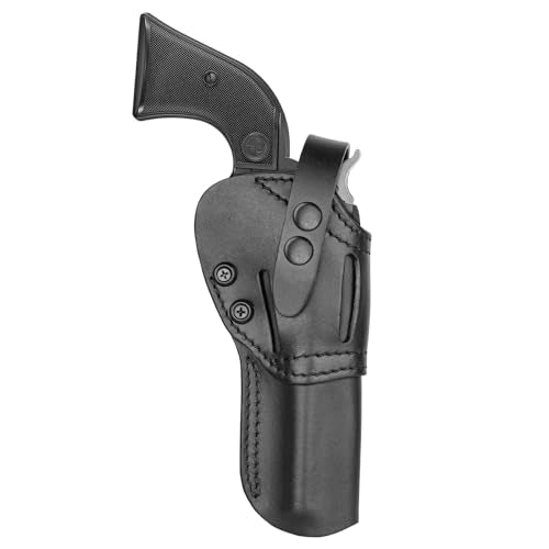 Leather Revolver Holster for Ruger Wrangler & Heritage 4.75 Inch Pistols – Ambidextrous, Adjustable Fit