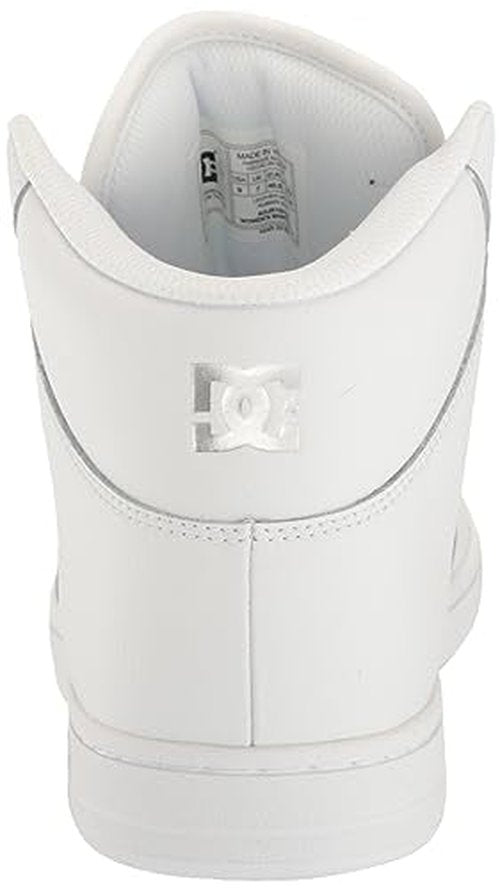 DC Women's Manteca 4 High Top Skate Shoe White/Silver 8