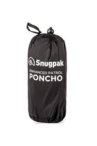 Snugpak Waterproof Patrol Poncho - Black, Lightweight & Camping Ready