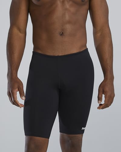 Men's Durafast Elite Solid Swim Jammer Black 34 - Chlorine Proof & Fast-Drying