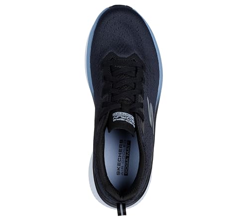 Skechers Women's Go Run Elevate 2.0 Sneaker - Black & Blue, Lightweight Running Shoes