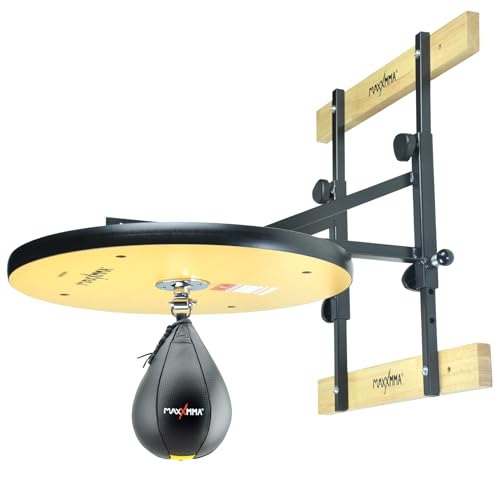 MaxxMMA Black Speed Bag Platform Kit with Adjustable Height Boxing Equipment