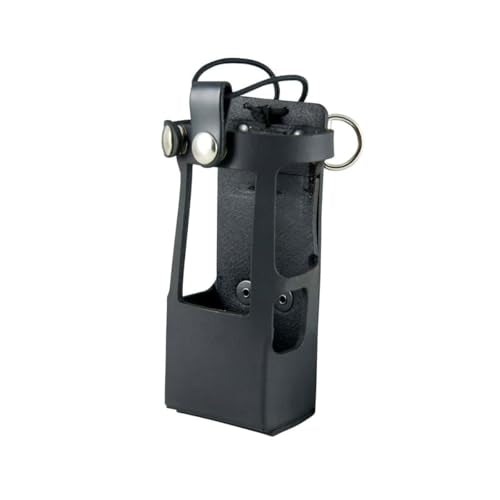 Boston Leather Firefighter Radio Holder Bundle Black - Anti-Sway & Strap