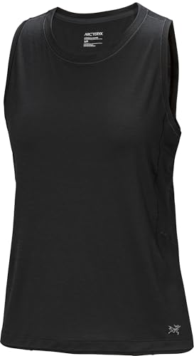 Arc'teryx Lana Merino Wool Tank Top Women Large Black - Light, Breathable Mountain Wear