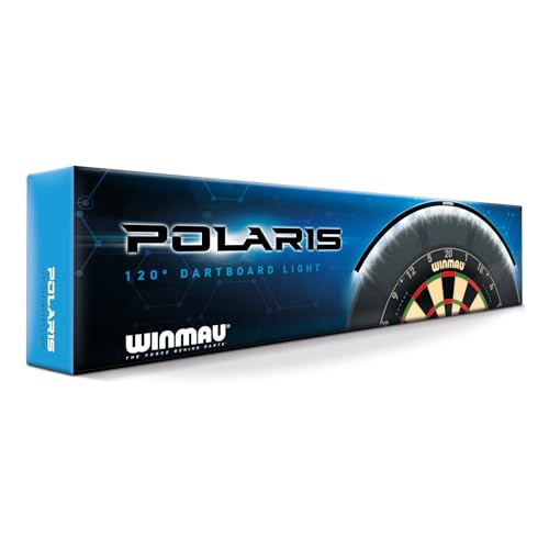 Winmau Polaris Dartboard Light - Black 120° Magnetic LED Light for All Dartboards - Polaris Light