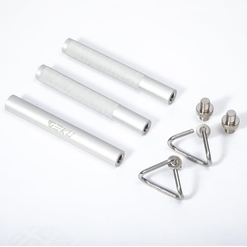 GEKU FIT Aluminum Resistance Band Workout Bar, Detachable Heavy Duty Exercise Bar for Home Gym