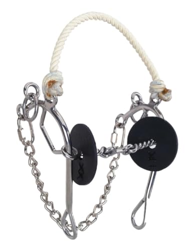 Reinsman Josey Long Shank Horse Bridle Bit - 5 Inch Twisted Wire with Rope Nose