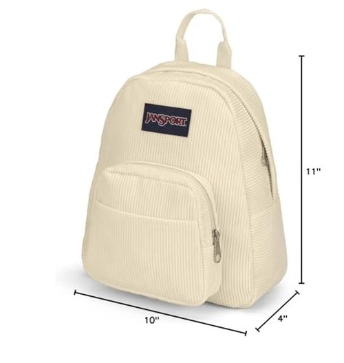 JanSport Half Pint FX Mini Backpack - Ideal Day Bag for Travel & Sightseeing - Coconut Corduroy