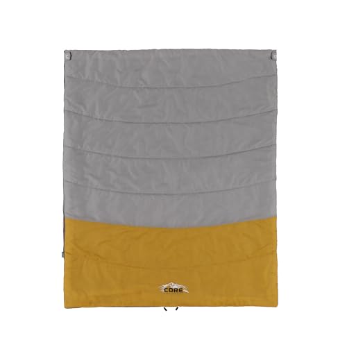 Insulated Camping Sleeping Bag - 50°F Double Adult Warmth