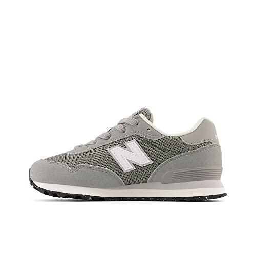 Kids' 515 V1 Sneakers with Hook and Loop Closure - Slate Grey/White, 12 Little Kid