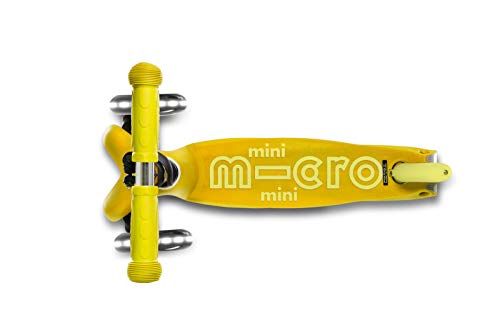 Micro® Mini Deluxe LED Scooter 3 Wheels for Toddlers - Yellow, 21.06x9.25x36.61 inches