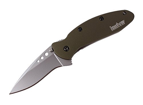 Kershaw Scallion Pocket Knife 2.4 Inch Drop Point Blade - Matte Olive