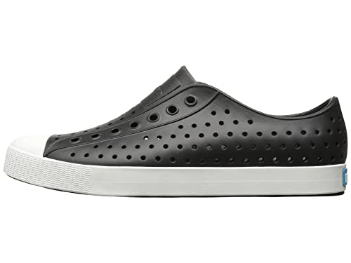 Native Shoes Jefferson Unisex Lightweight Slip-On Sneakers - Jiffy Black / Shell White 12 Women / 10 Men
