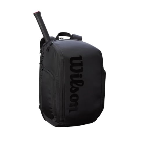 Tennis Bag with Laptop Pocket - Black, Padded Racket & Shoe Compartments - Pro Staff Variation