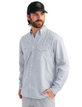 Men's Tide Point Long Sleeve Button-Down Shirt - Large / Quiet Harbor Heather