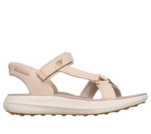 Skechers Women's Arch Fit Slip-In Golf Sandal 8 Natural - Lightweight Sport Sandal