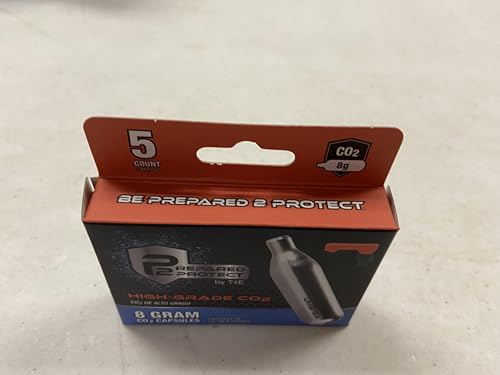 P2P High-Grade 8-Gram CO2 Cartridges for Pepper Round Air Guns, Pack of 5