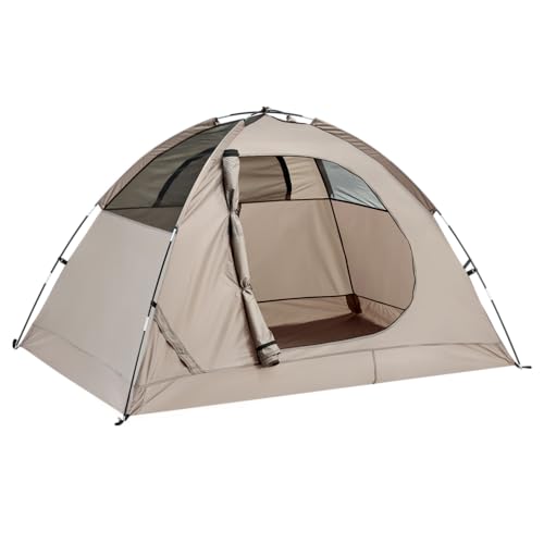 Space Blue 4-Person Waterproof Camping Tent with Rain Fly – Spacious & Quick Setup