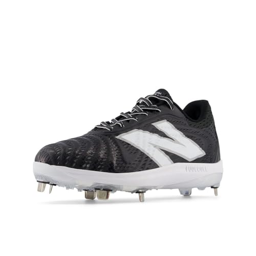 Men's FuelCell 4040 V7 Metal Baseball Cleats - Black White, Size 10.5