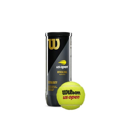 Wilson US Open Extra Duty Tennis Balls - 12 Cans (36 Balls) - Tournament Grade, Durable for Competitive Play