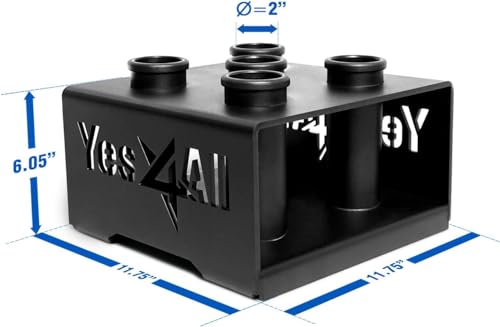 Black Vertical Barbell & Dumbbell Storage Rack for Home Gym - 2-Inch Olympic & Curl Bars