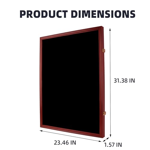 Pro Collector's Jersey Display Case Shadow Box with 98% UV Protection - Mahogany Finish Frame