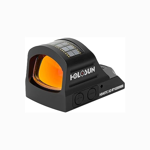 Holosun HS407C X2 - 2 MOA Dot, Red, Open Reflex Pistol Sight
