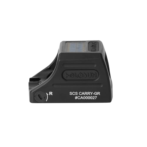Holosun Green Multi-Reticle Pistol Sight with Solar Charging, Aluminum Enclosed Compact