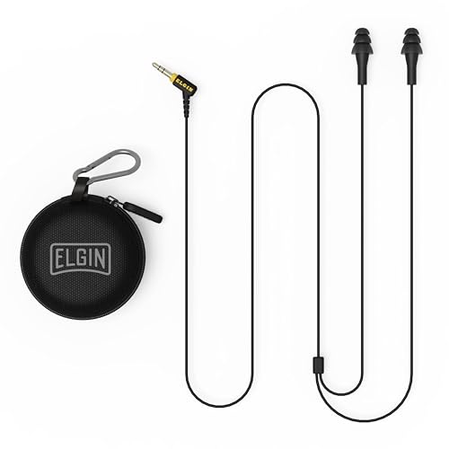 Elgin Ruckus Earplug Headphones - 25dB Noise Reduction, Stealth Black