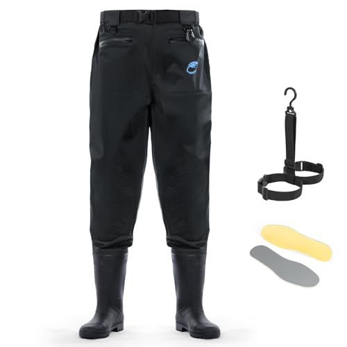 Calamus Waist Waders with Boots for Men - Black, 13 Variation