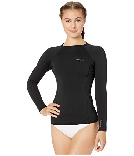 O'NEILL Women's Thermo-X UPF 50+ Long Sleeve Rashguard, Medium Black