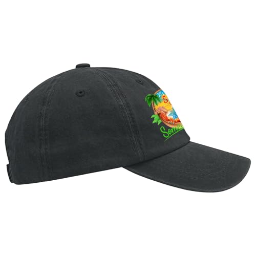5 Oclock Somewhere Baseball Cap for Men Vintage Cotton Washed Dad Hat Adjustable Black
