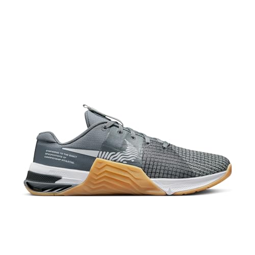 Nike Men's Metcon 8 Sneakers 9.5 Smoke Grey White Cross-Training Shoes