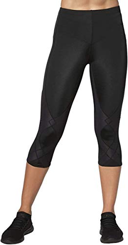 CW-X Women's Stabilyx Mid Rise 3/4 Compression Tights Black Medium