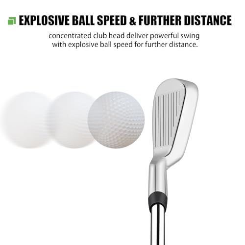 Mini Driver Golf Swing Trainer Aid for Hitting Accuracy & Speed - Red, Right Hand