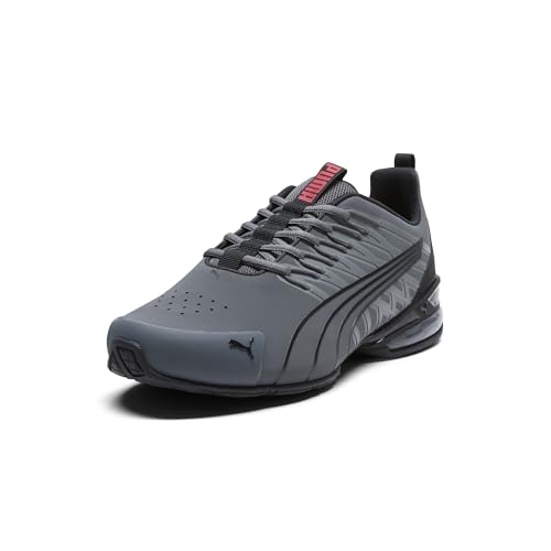 Men's Cross Trainer Shoes - PUMA Voltaic Evo Dark Gray & Black, All-Time Red Variation