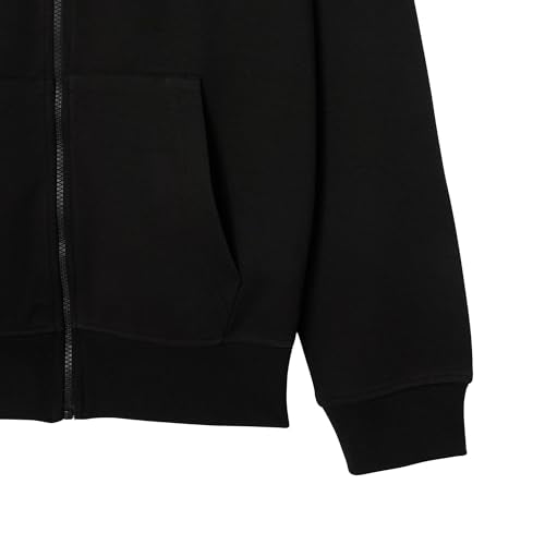 Lacoste Men's Double Face Jersey Zipped Hoodie Large Black - Modern Tonal Finish