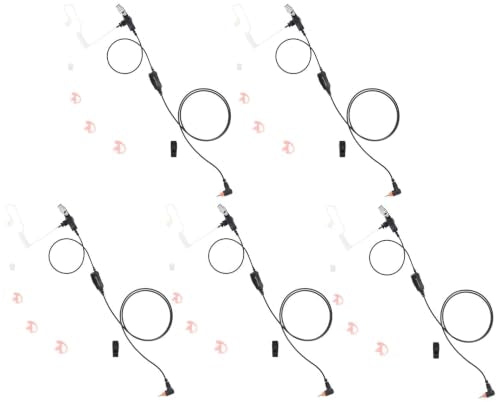 5 Pack Earpiece for Motorola Radios SL300 SL3500e TLK 100 Communication Accessories