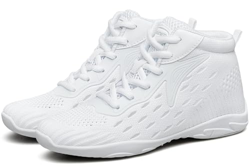 Girls White High Top Cheerleading Shoes - 7 / White 303