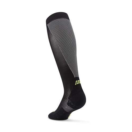 CEP Mens Core Run Ultralight Compression Socks Large Black/Grey – Running Support