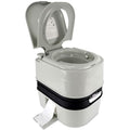 Portable Camping Toilet 6.4 Gallon Flush with Level Indicator & Detachable Handle