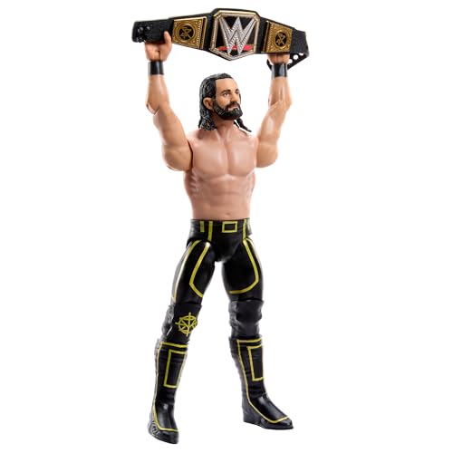 WWE Seth Rollins Action Figure with Championship Belt - Main Event Champion Toy