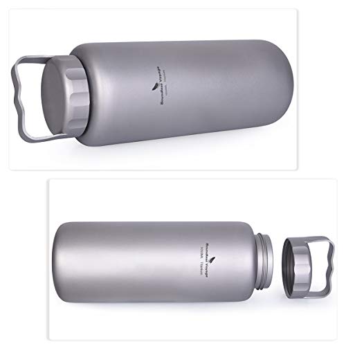 iBasingo 1050ml Titanium Water Bottle with Handle - Ti3006D Outdoor Flask