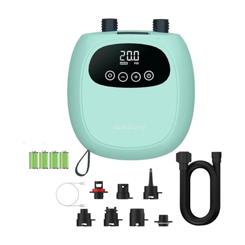 Electric Paddle Board Pump Rechargeable Battery Auto-Off Green