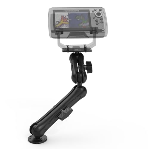Heavy Duty Aluminum Fish Finder Mount for Humminbird Helix 5/7 Series - Marine-Grade 14.5" Arm
